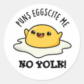 卵を焼き付けるMe No卵黄おもしろい卵ぷん ラウンドシール (正面)