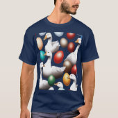 卵を産む六羽のガチョウ カットアウト Tシャツ (正面)