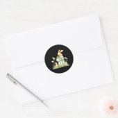 卵を運ぶバニーのメールボックス ラウンドシール (封筒)