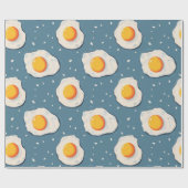卵を青で揚げる ラッピングペーパー (フラット)