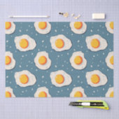 卵を青で揚げる 薄葉紙 (クラフト)