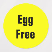 卵アレルギー対応 食事提供校 ラベル (デザイン2)
