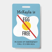 卵アレルギー警告認識度 バッジ (Front)