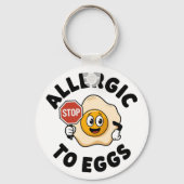 卵アレルギー警告 キーホルダー (裏面)