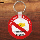 卵アレルギー警告 キーホルダー (正面)