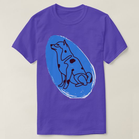 卵アートの犬 Tシャツ (デザイン正面)