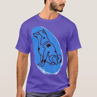 卵アートの犬 Tシャツ