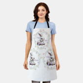 卵エプロンのバスケットを持つイースターバニー エプロン (着用した状態)