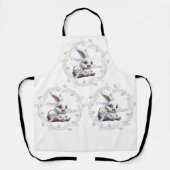 卵エプロンのバスケットを持つイースターバニー エプロン (正面)