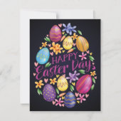 卵エレガントハッピーイースター日 シーズンカード (正面)