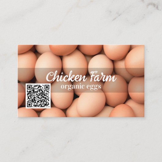 卵オーガニックQRコード 名刺 (正面)