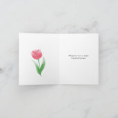 卵カラフルとチューリップの友人イースター カード (内部)