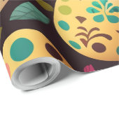 卵カラフルと花イースターラッピング紙 ラッピングペーパー (ロールコーナー)