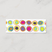 卵カラフルの薄いプロファイルカード スキニー名刺 (裏面)