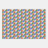 卵カラフルパターン(の模様が)ある ラッピングペーパーシート (正面2)