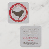 卵カートンのフレッシュエッグ灰色の名刺 スクエア名刺 (正面/裏面)