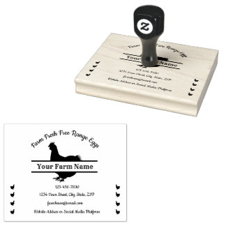 卵カートンスタンプチキンスプリットモノグラムファームハウス ラバースタンプ