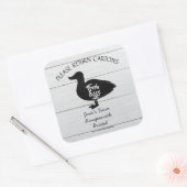 卵カートンラベルカスタマイズダック卵箱フリー範囲 スクエアシール (封筒)