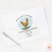 卵カートンラベルカスタマイズヘーズ卵箱フリー範囲 スクエアシール (封筒)