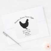 卵カートンラベルカスタマイズ卵箱フリー範囲 スクエアシール (封筒)