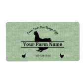 卵カートンラベルチキンファームハウスグリーンラップ ラベル (正面)