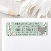 卵カートンラベル差出人住所サイズ鶏と卵 ラベル (インサイチュ)