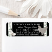 卵カートンラベル差出人住所サイズ鶏と卵 ラベル (インサイチュ)