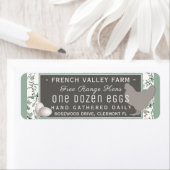 卵カートンラベル差出人住所サイズ鶏と卵 ラベル (インサイチュ)