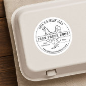 卵カートンラベル素朴ヴィンテージファーム生卵 ラウンドシール