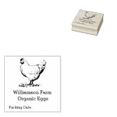 卵カートンラベル鶏オーガニック卵 ラバースタンプ (押印)