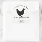 卵カートンラベル鶏卵箱のフリーレンジをカスタマイズ スクエアシール (バッグ)