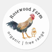 卵カートンラベル鶏 ラウンドシール (正面)