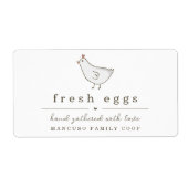 卵カートンラベル – ファームまたはCoop用にパーソナライズ ラベル (正面)