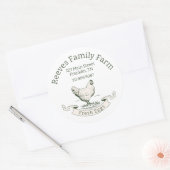 卵カートン丸ラベルのシール ラウンドシール (封筒)