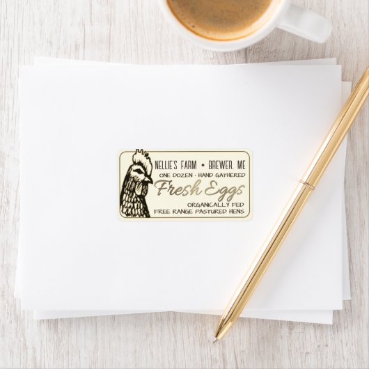 卵カートン出荷または鶏付き住所 シール (インサイチュ)