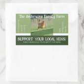 卵カートン包装おもしろい引用文カスタムチキン 長方形シール (バッグ)