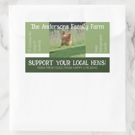 卵カートン包装おもしろい引用文カスタムチキン 長方形シール (バッグ)