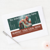 卵カートン包装おもしろい引用文カスタムチキン 長方形シール (封筒)