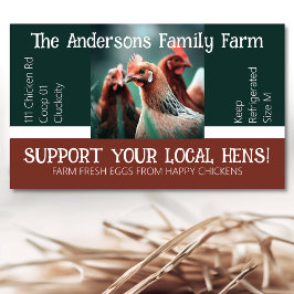 卵カートン包装おもしろい引用文カスタムチキン 長方形シール