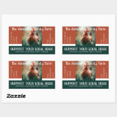 卵カートン包装おもしろい引用文カスタムチキン 長方形シール (シート)