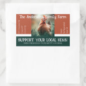 卵カートン包装おもしろい引用文カスタムチキン 長方形シール (バッグ)