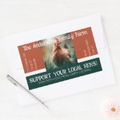 卵カートン包装おもしろい引用文カスタムチキン 長方形シール (封筒)