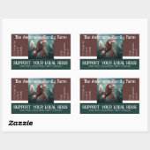 卵カートン包装おもしろい引用文カスタムチキン 長方形シール (シート)