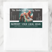 卵カートン包装おもしろい引用文カスタムチキン 長方形シール (バッグ)