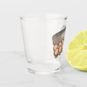 卵カートン漫画イラストレーション ショットグラス (左)