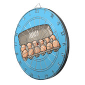 卵カートン漫画イラストレーション ダーツボード (正面右)