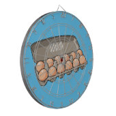 卵カートン漫画イラストレーション ダーツボード (正面左)