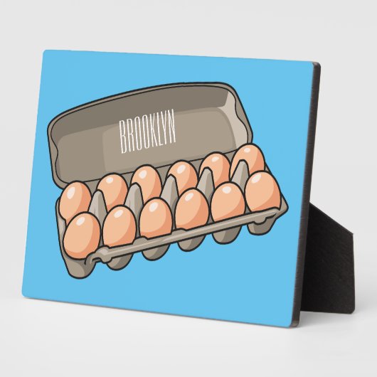 卵カートン漫画イラストレーション フォトプラーク (側面)