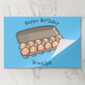 卵カートン漫画イラストレーション ペーパーパッド (折り畳み)