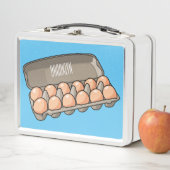 卵カートン漫画イラストレーション メタルランチボックス (インサイチュ)